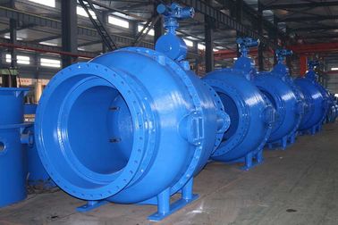 AWWA DN1400 การกํากับกล่องเกียร์ พิสตันทํางานแวนอุณหภูมิ 120 °C แม็กซ์สําหรับควบคุมการไหล / การตัด