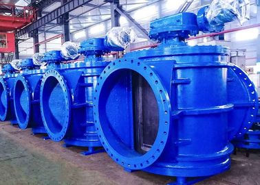 AWWA DN1400 วาล์วสับปั๊มน้ําระบายน้ําศูนย์ / วัลล์วสับปั๊มท่าเรือเต็ม ไม่มีท่าเรือลดตัว เสียหัวต่ํา